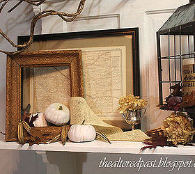 faux mantel decorated fall, fireplaces mantels, home decor, seasonal holiday decor