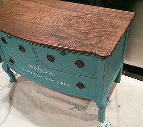 Chalk Paint and Stain-Painted Dresser