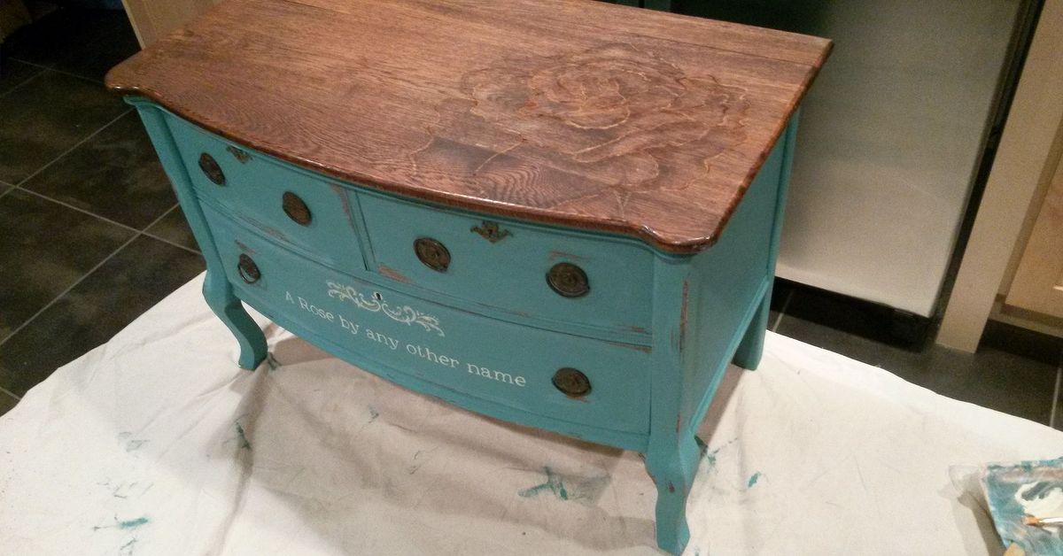 Chalk Paint And Stain Painted Dresser Hometalk