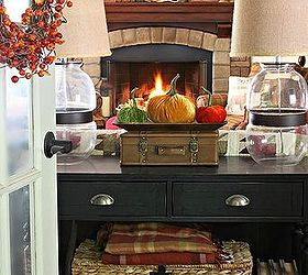 how to rustic eclectic fall mantel, fireplaces mantels, home decor, rustic furniture