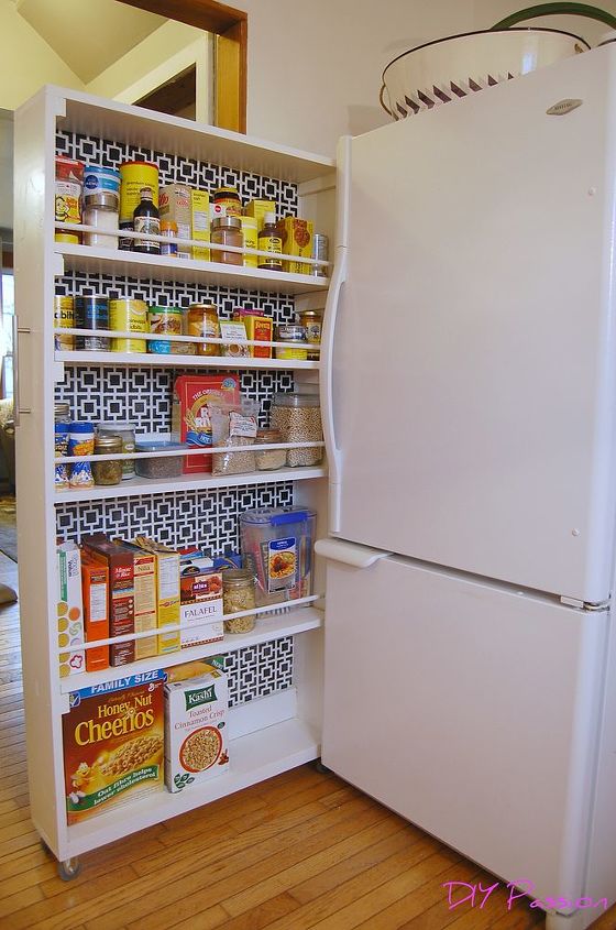 diy space saving rolling kitchen pantry