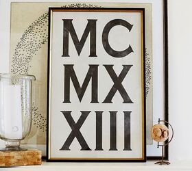pottery barn roman numeral art how to, chalk paint, crafts, home decor, wall decor