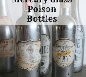Halloween Diy Faux Mercury Glass Poison Bottles Decor Hometalk