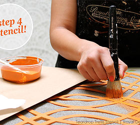 how to stencil burlap table runner, crafts, painting, seasonal holiday decor