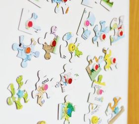 how to create puzzle magnets upcycle, crafts, repurposing upcycling
