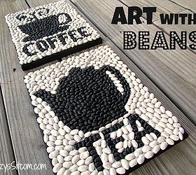 how to create signs made out of beans, crafts, repurposing upcycling, wall decor