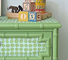 goodwill table transformation with polka dot fabric, bedroom ideas, home decor, painted furniture