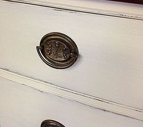 dresser makeover using white paint, Hardware after highlighting with paint