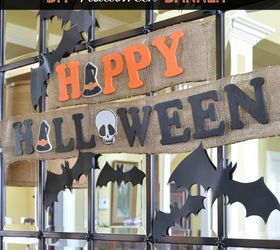 how to make last minute halloween banner, crafts, halloween decorations, seasonal holiday decor