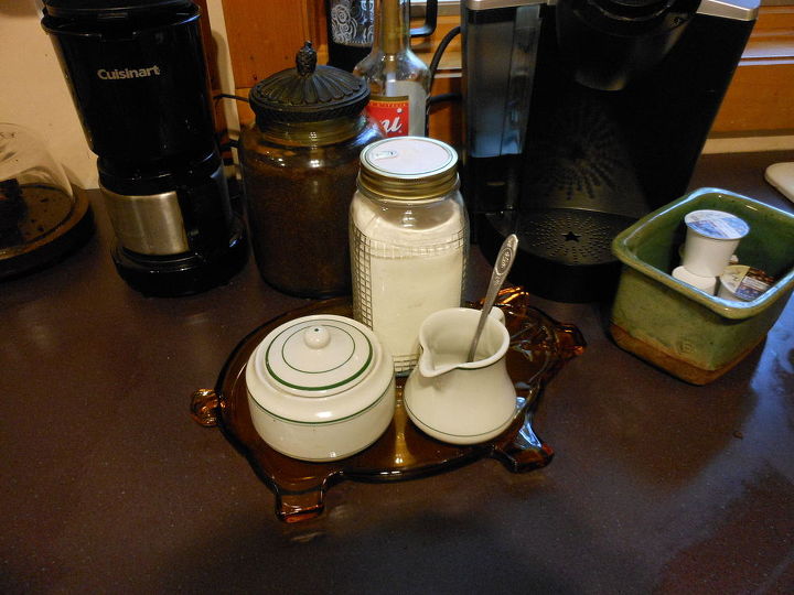 estacin de caf en casa sin coste, Agrupaci n de los accesorios para el caf
