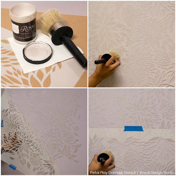 royal stencil cremes decor ideas, home decor, paint colors, painting, wall decor