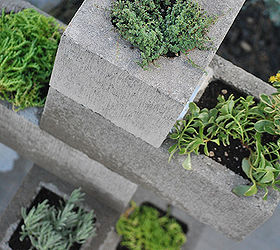 how to make cinder block vertical planter, container gardening, diy, gardening, repurposing upcycling