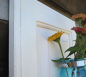 upcycle cabinet door into mason jar wall vase, mason jars, repurposing upcycling