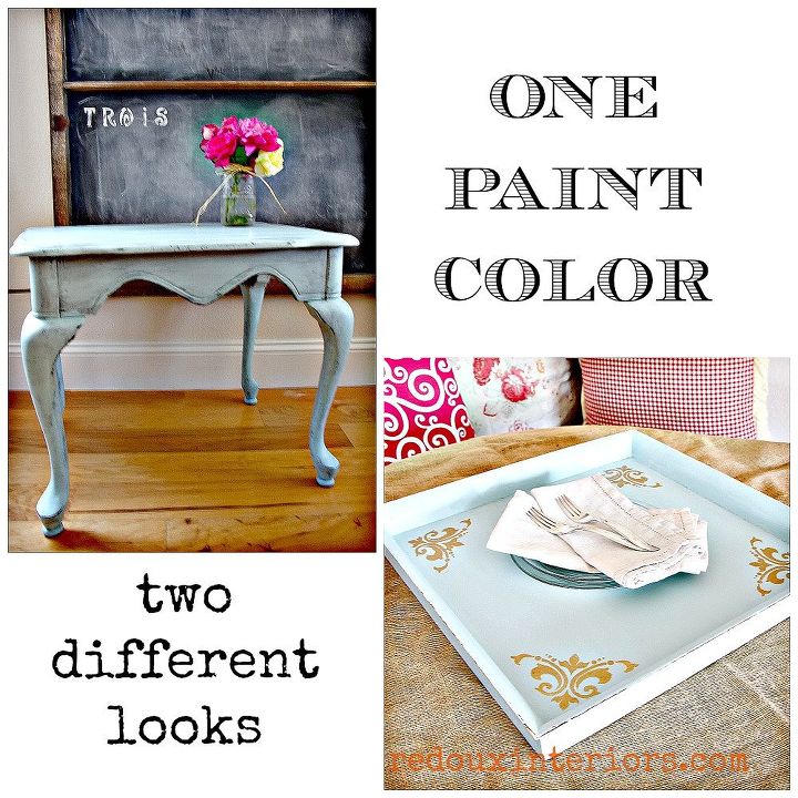 un color de pintura dos aspectos totalmente diferentes en los muebles
