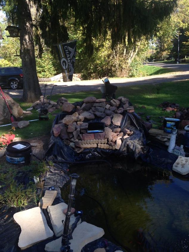 backyard pond project decor ideas, landscape, ponds water features