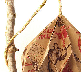 turn a trader joes grocery bag into a pendent lamp, crafts, diy, home decor, lighting, repurposing upcycling
