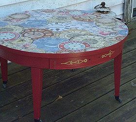 how to make decoupage vintage covered table, decoupage, painted furniture