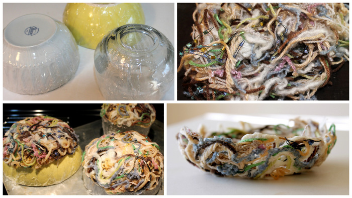 how to make a yarn scrap nest, crafts, repurposing upcycling