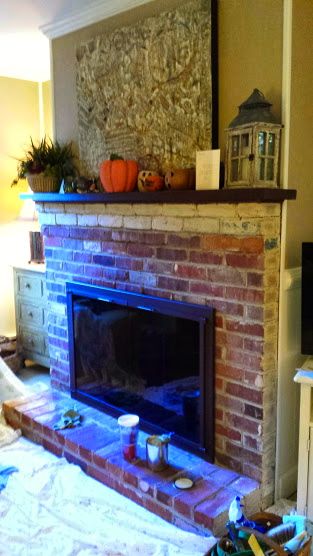 how to paint your fireplace brick, concrete masonry, diy, fireplaces mantels, painting