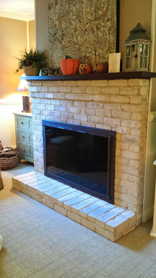 how to paint your fireplace brick, concrete masonry, diy, fireplaces mantels, painting