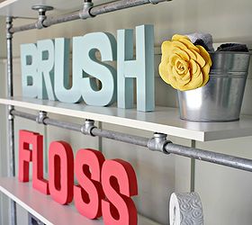 easy and colorful bathroom updates, bathroom ideas, home decor, wall decor, Close up of shelves