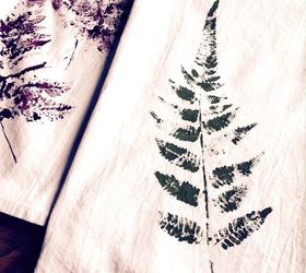 how to make fern printed tea towels, crafts