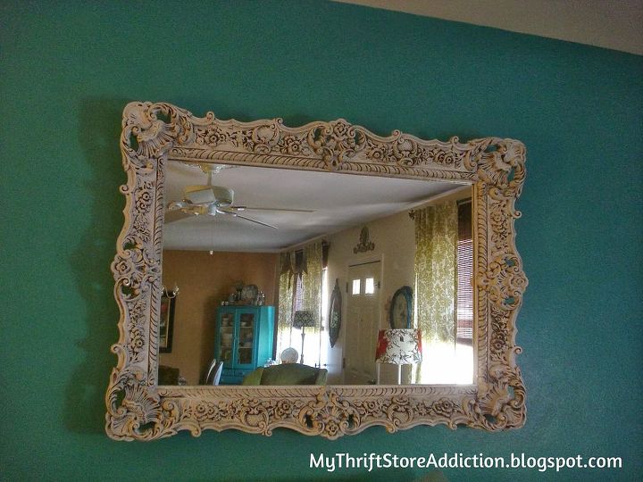 vintage mirror upcycle idea from thrift store, home decor, repurposing upcycling, wall decor