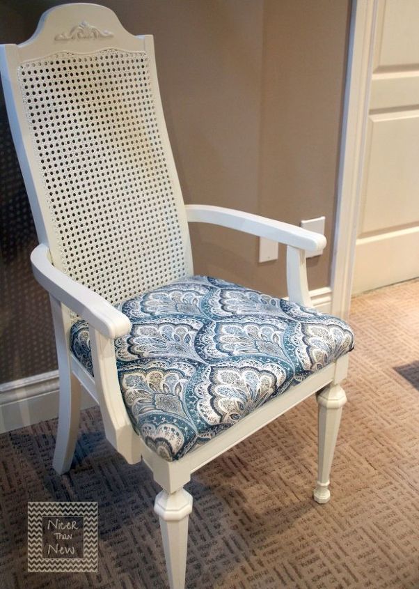 desk chair makeover with upholstery and paint, painted furniture, reupholster