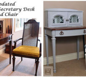 desk chair makeover with upholstery and paint, painted furniture, reupholster