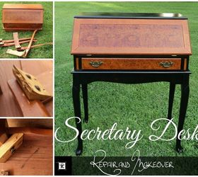 secretary desk makeover, diy, painted furniture, woodworking projects