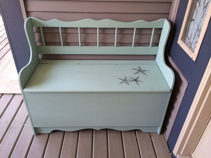 coastal style bench decoration inspiration, outdoor furniture, painted furniture