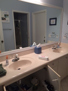 builder grade bathroom vanity upgrade for kids, bathroom ideas, boringoriginal builders vanity 10 yrs old so boring