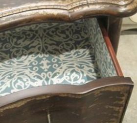 Lining Furniture Drawers with Pretty Paper
