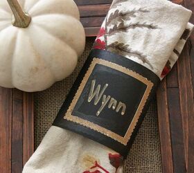how to make holiday place card napkin wraps, crafts, how to, seasonal holiday decor, thanksgiving decorations