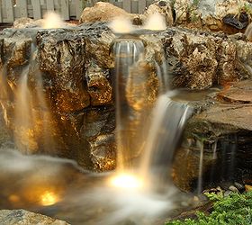 pondless waterfall landscape ideas new jersey, lighting, ponds water features