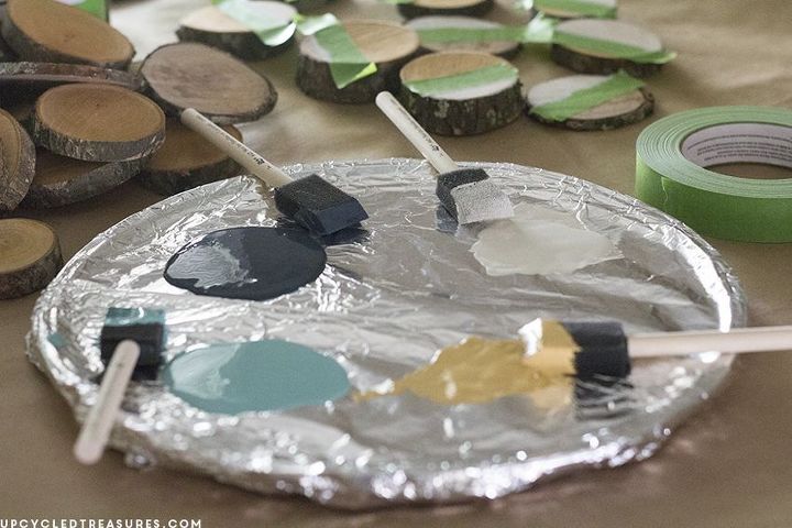 how to make custom wall art with wood slices, crafts, wall decor, woodworking projects