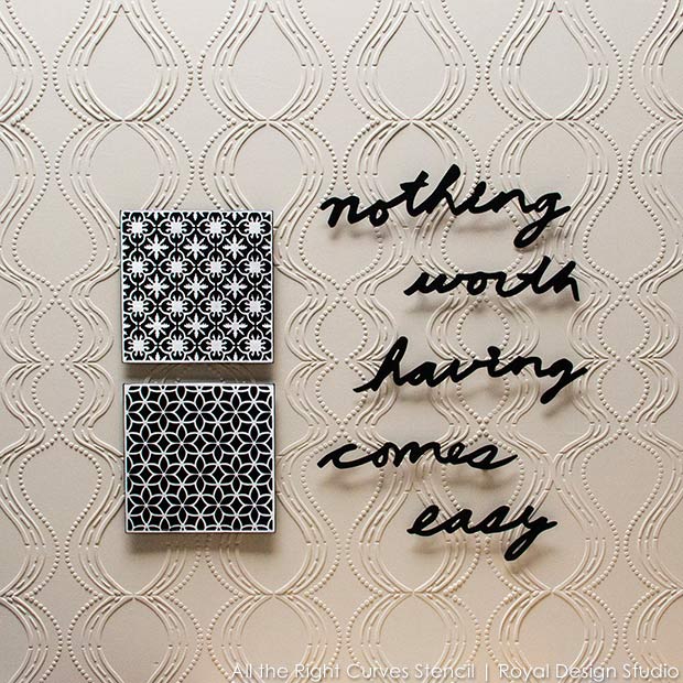 how to do stenciling embossing, home decor, painting, wall decor