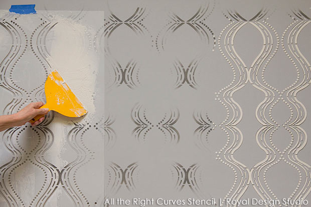 how to do stenciling embossing, home decor, painting, wall decor