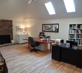 the artist s studio, My fireplace desk and floor view