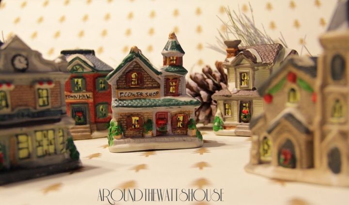 pottery barn inspired christmas village how to, christmas decorations, crafts, seasonal holiday decor