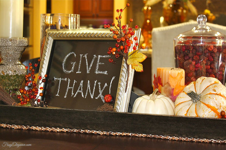 easy thanksgiving home decor with frames