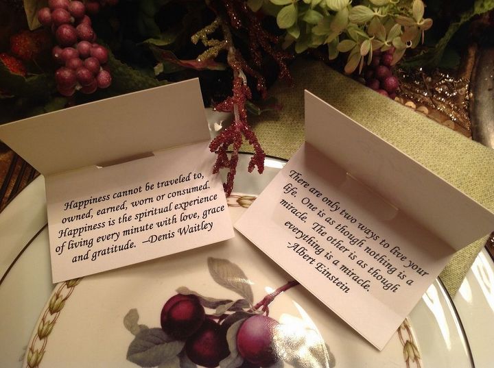 tarjetas de mesa con bendiciones de accin de gracias