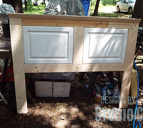 how to make a headboard using old cabinet doors, doors, kitchen cabinets, kitchen design