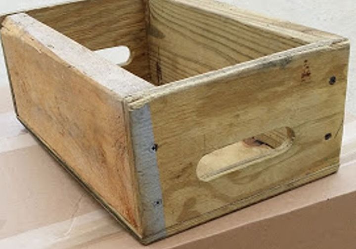 caja de madera reciclada