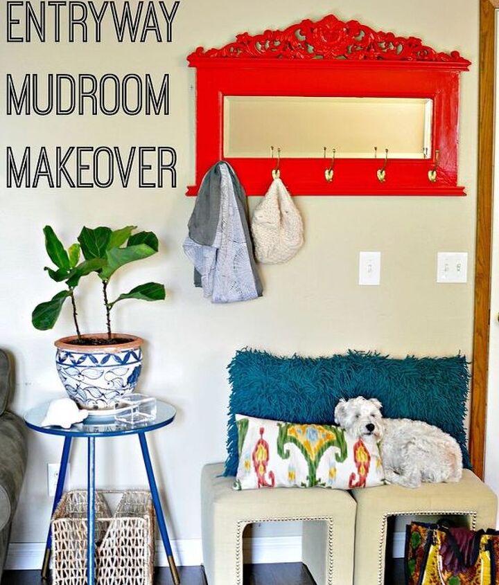 Small Space Entryway Mudroom Makeover for $100! | Hometalk Small Space Entryway Mudroom Makeover for $100! | Hometalk
