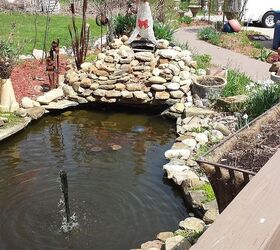 crown point pond outdoor decor ideas, ponds water features, Before