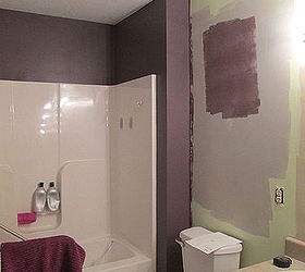 spa inspired bathroom makeover, bathroom ideas, paint colors, painting, small bathroom ideas, wall decor