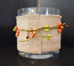 easy fall candle centerpiece how to, crafts, decoupage, seasonal holiday decor