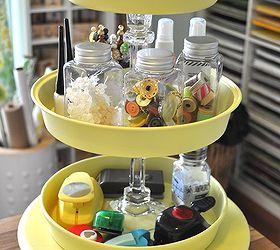 craft space room decor ideas storage, craft rooms, organizing, storage ideas, Craft supply holder from cake pans candles