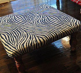 turning an old table into an ottoman, diy, how to, repurposing upcycling, reupholster